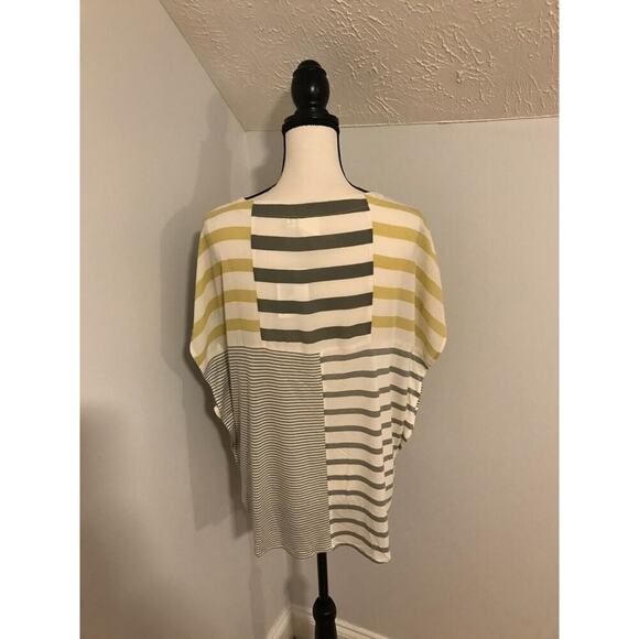 Anthropologie One September Madrigal Mixed Media Stripe Blouse - Picture 3 of 11